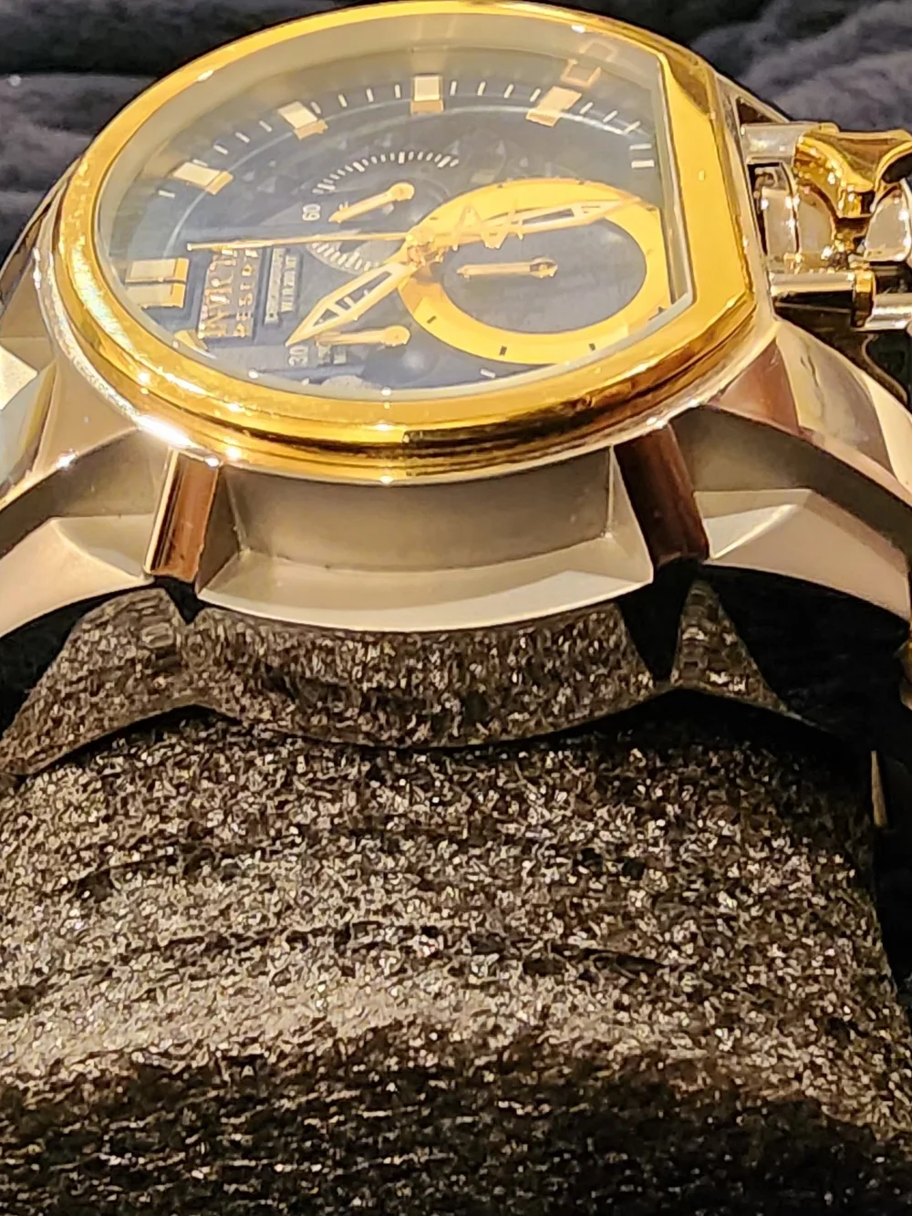 Invicta Reserve Men's Gold & Blue Chronograph Watch